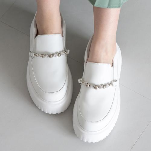 2WAYビジュー付きスリッポンふわさらスニーカー(S ブラック