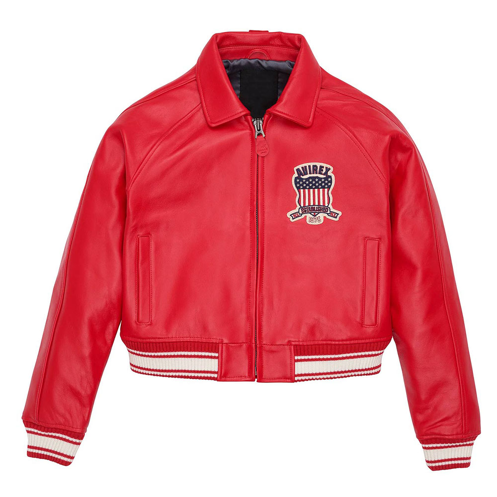 Full-Zip Avirex Cropped Jacket