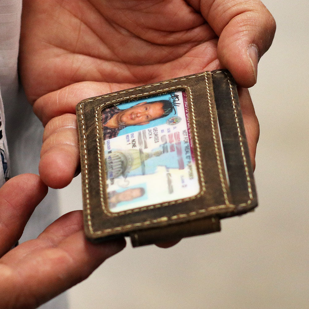 Leather Money Clip Magnetic RFID Wallet-Arizona #A4708 | Jack Georges