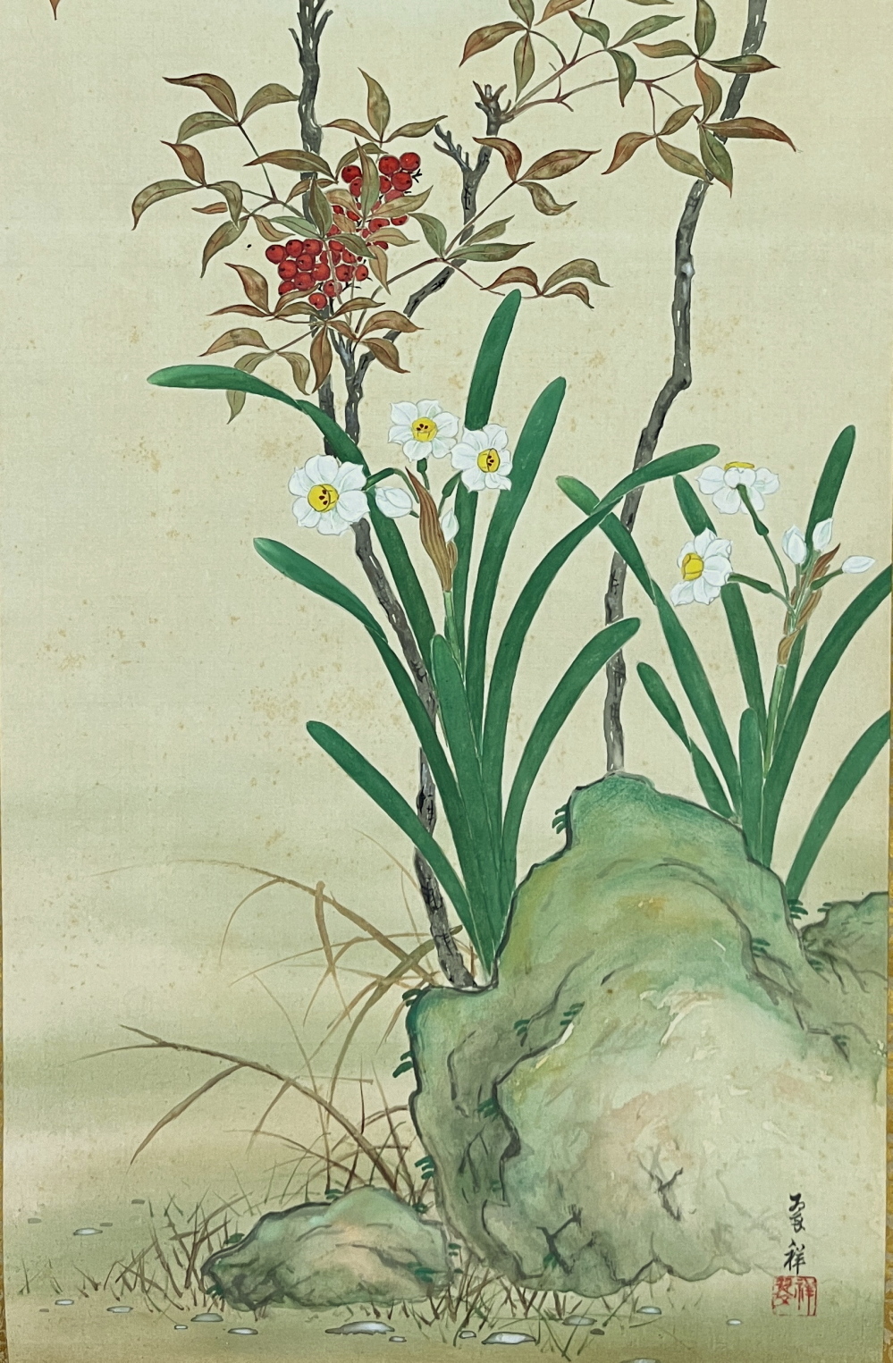 真作】掛軸 無落款 天神図 古美術 逸品 O125 真作】掛軸 無落款