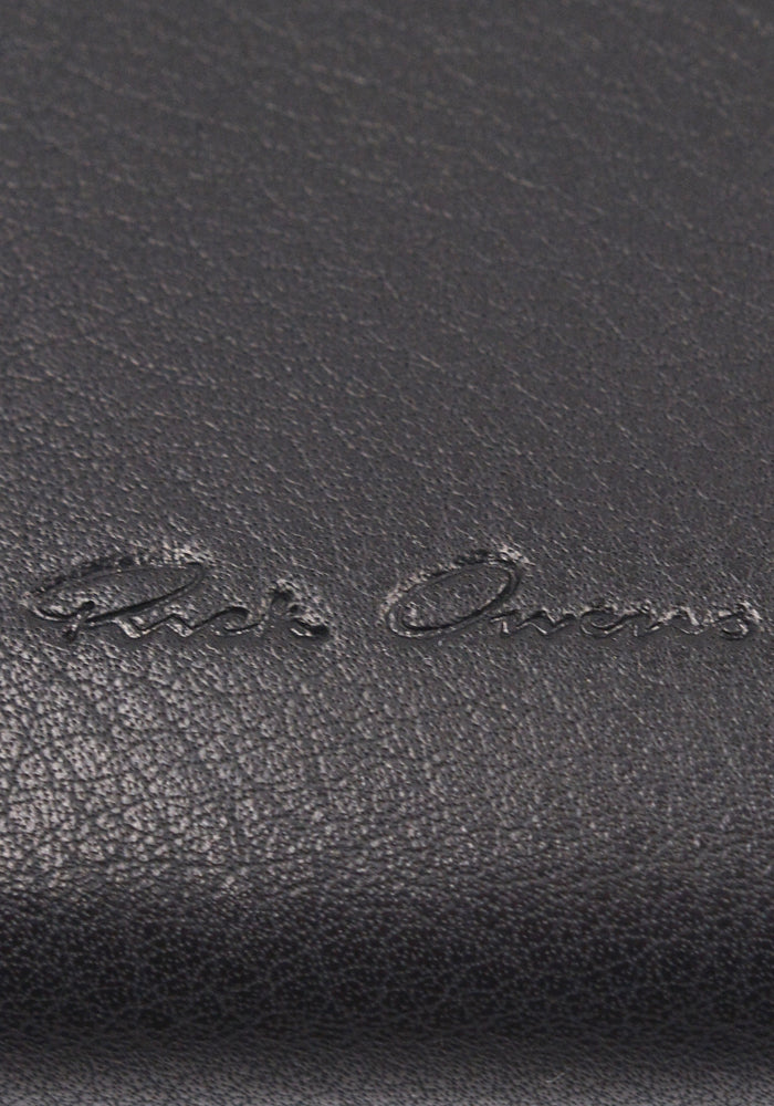 RICK OWENS RA01C0216 ZIPPED WALLET BLACK SS23 | DOSHABURI Online