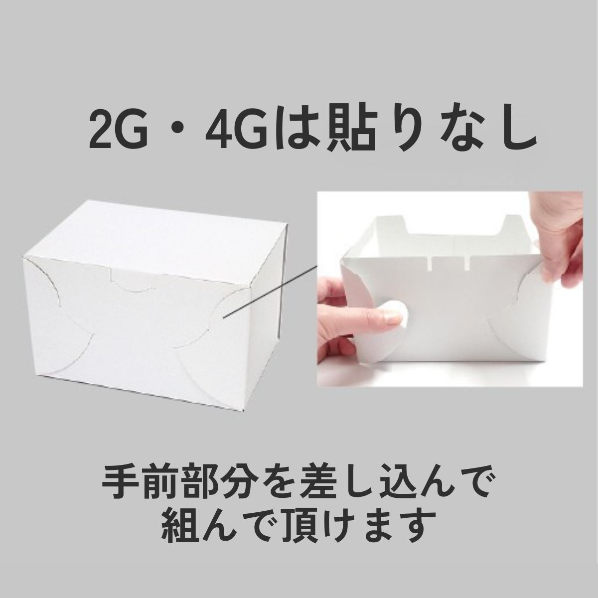 G箱》C－01－G（白無地横入れ手さげなし）2G/4G - オクト
