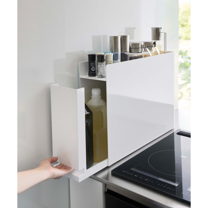 Yamazaki 隠せる調味料ラック タワー ホワイト(6003)