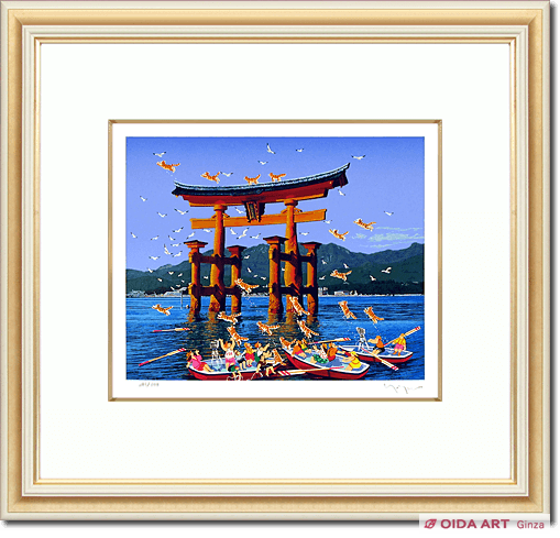 HIRO YAMAGATA シルクスクリーン厳島神社鳥居 日本のエッセンス宮島