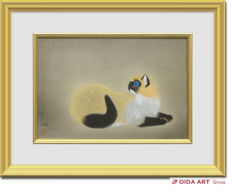 加山又造 若い猫 | 絵画など美術品の販売と買取 | 東京・銀座 おいだ美術