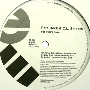 PETE ROCK & C.L. SMOOTH(12) FOR PETE'S SAKE -DJ機材アナログ