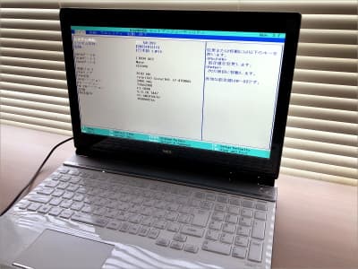 NEC LAVIEの電源を入れるとBIOS設定画面が表示されてループするWindows