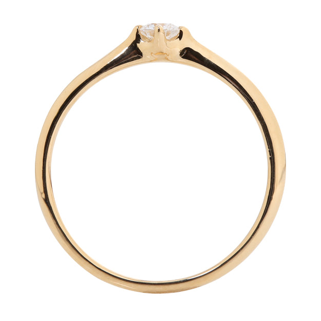 K18/Pt「中石0.1ct リロ」エンゲージリング｜【オレフィーチェ】Orefice