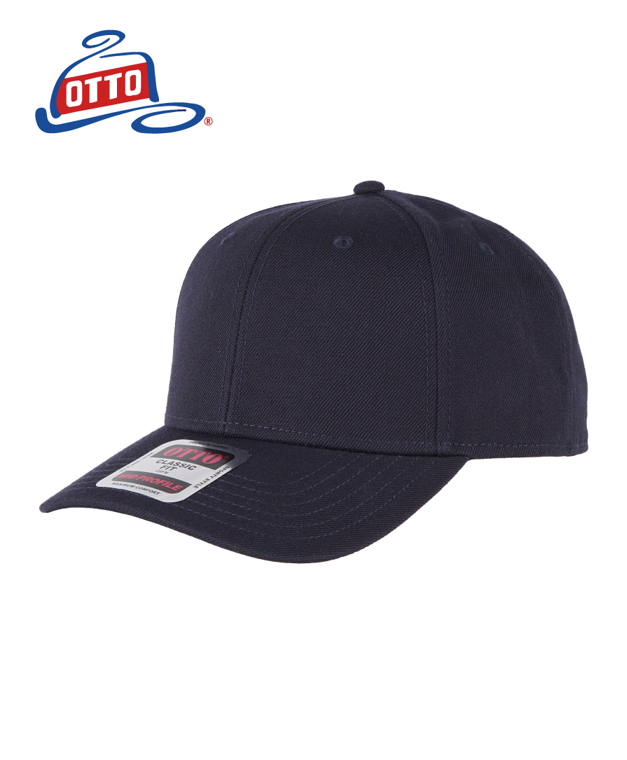 OTTO CAP】6パネルミッドプロファイルベースボールキャップ-USAカーブ