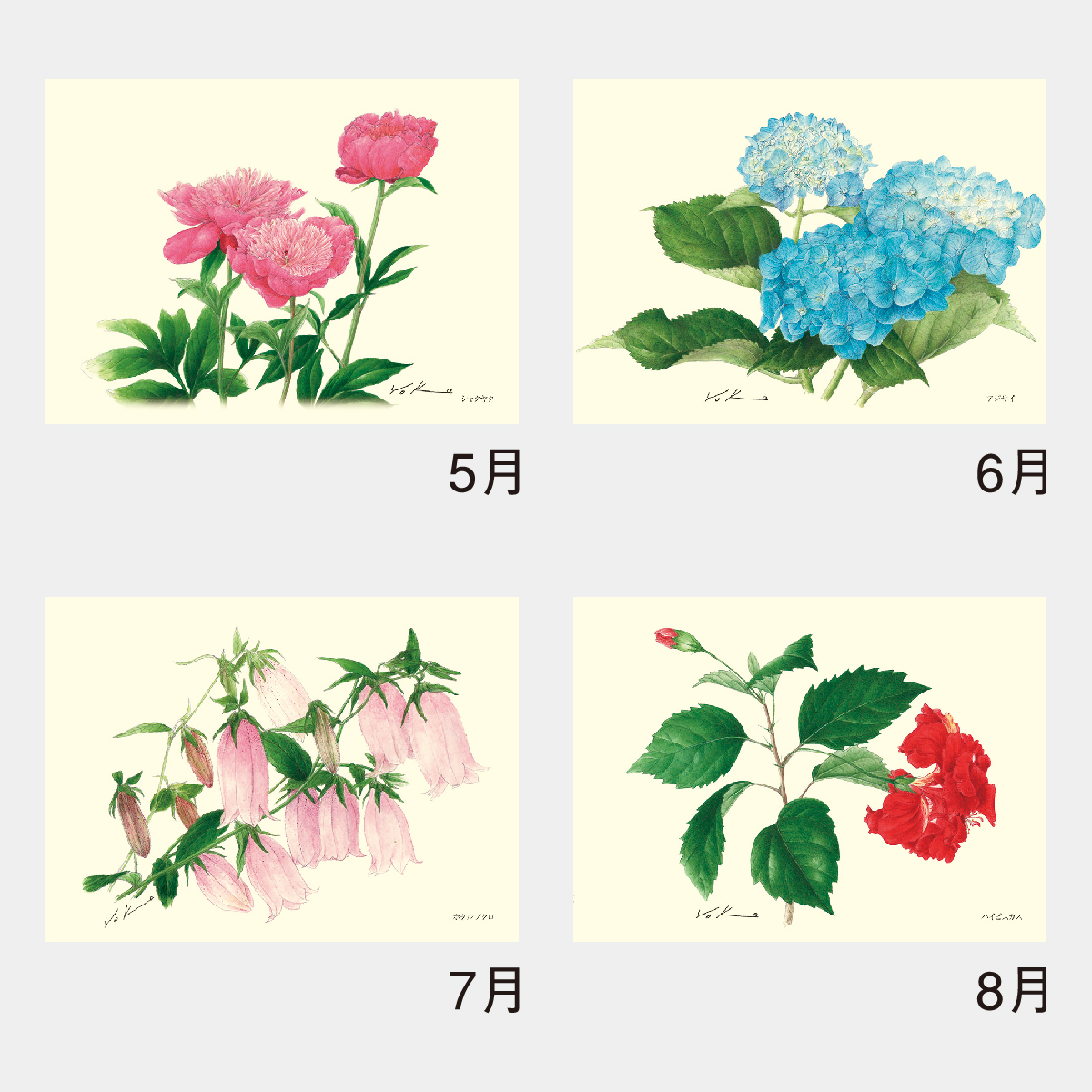 NK-64 ボタニカルアート2026年版の名入れカレンダーを格安で販売 - 名