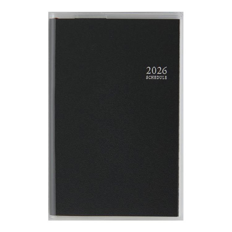 2026年3月始まり手帳 週間ブロック B7 ビジネス手帳 小型版 4（845）黒