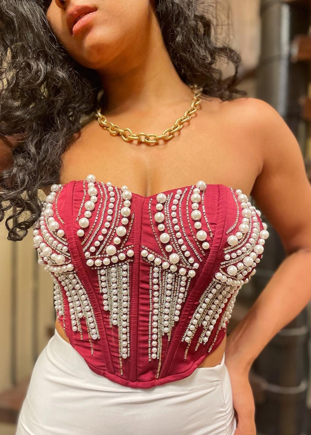 マルタンマルジェラ□白タグ チューブトップ ベアトップ