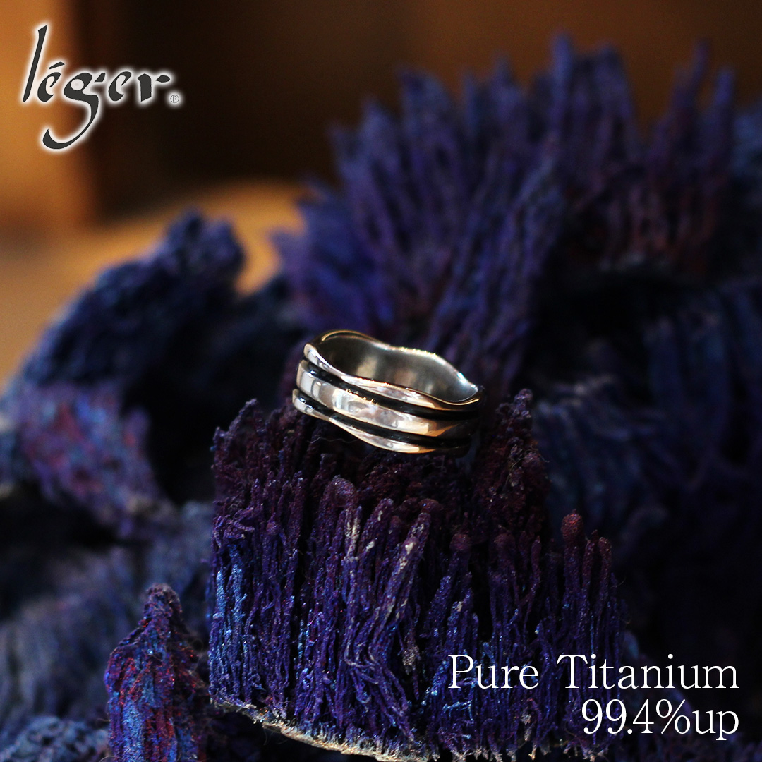 純チタンリング(七宝)黒｜leger レジエ U04SK