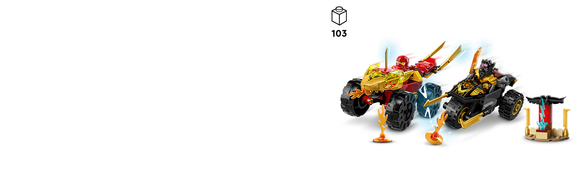 Kai and Ras's Car and Bike Battle 71789 | NINJAGO® | Buy online at