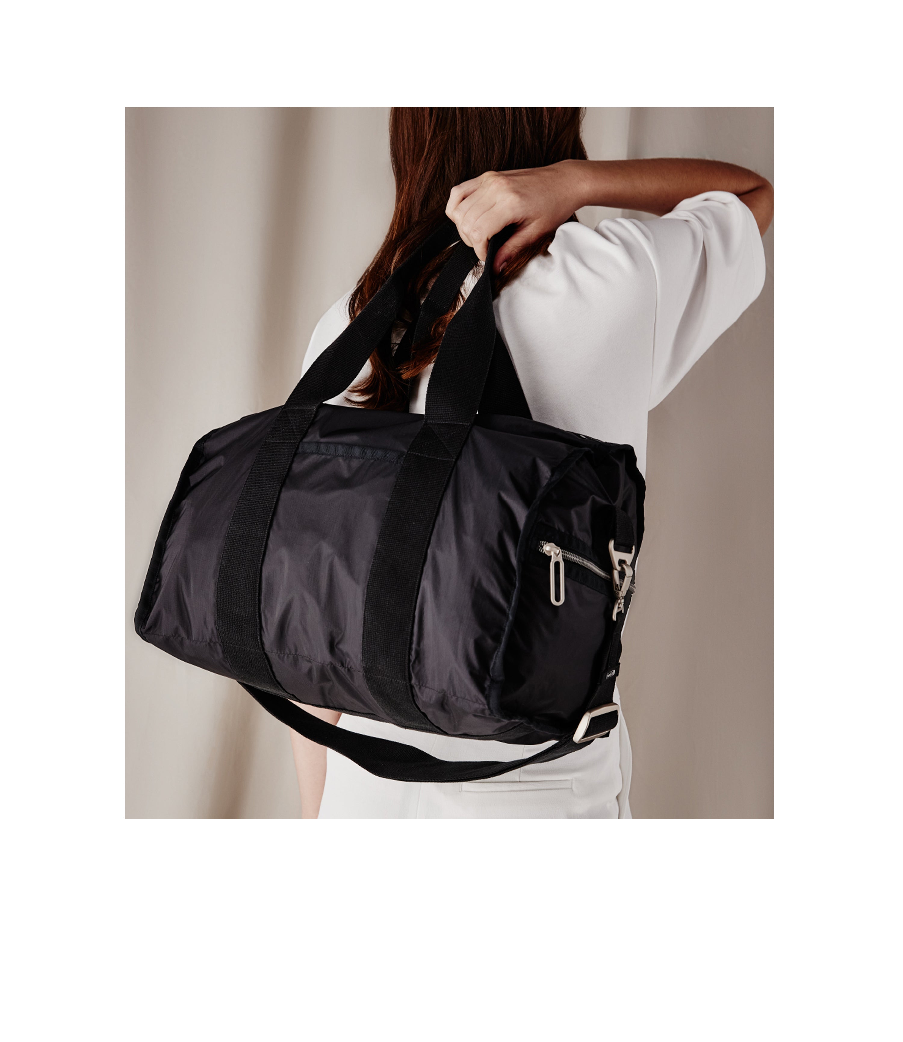 True Black Essential Medium Duffle | LeSportsac