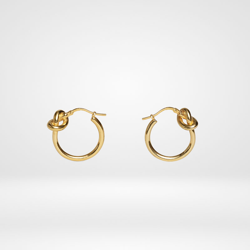 セリーヌ ピアス CELINE KNOT SMALL HOOPS EARRINGS メタル フープ