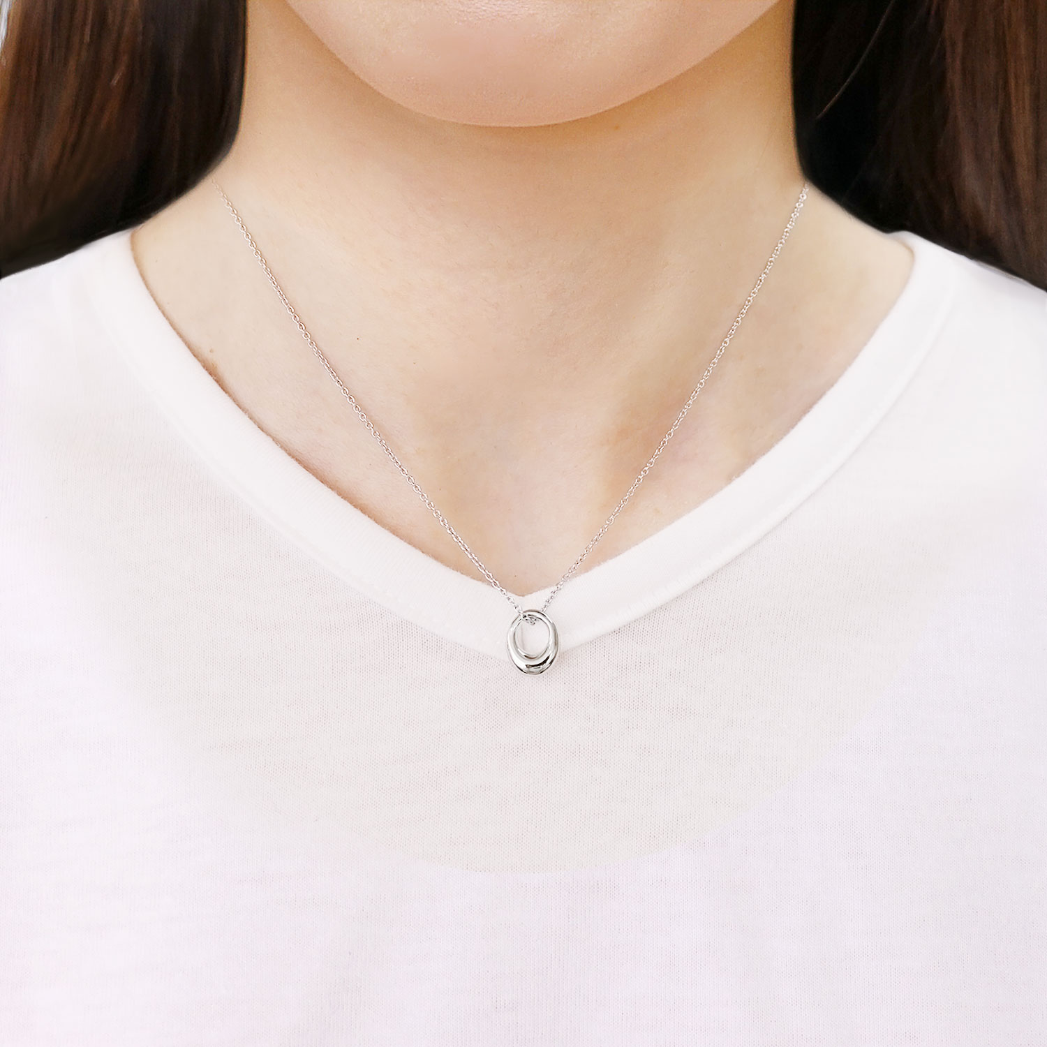ネックレス レディース サークル デザイン シルバー925 [ WHITE Label ]