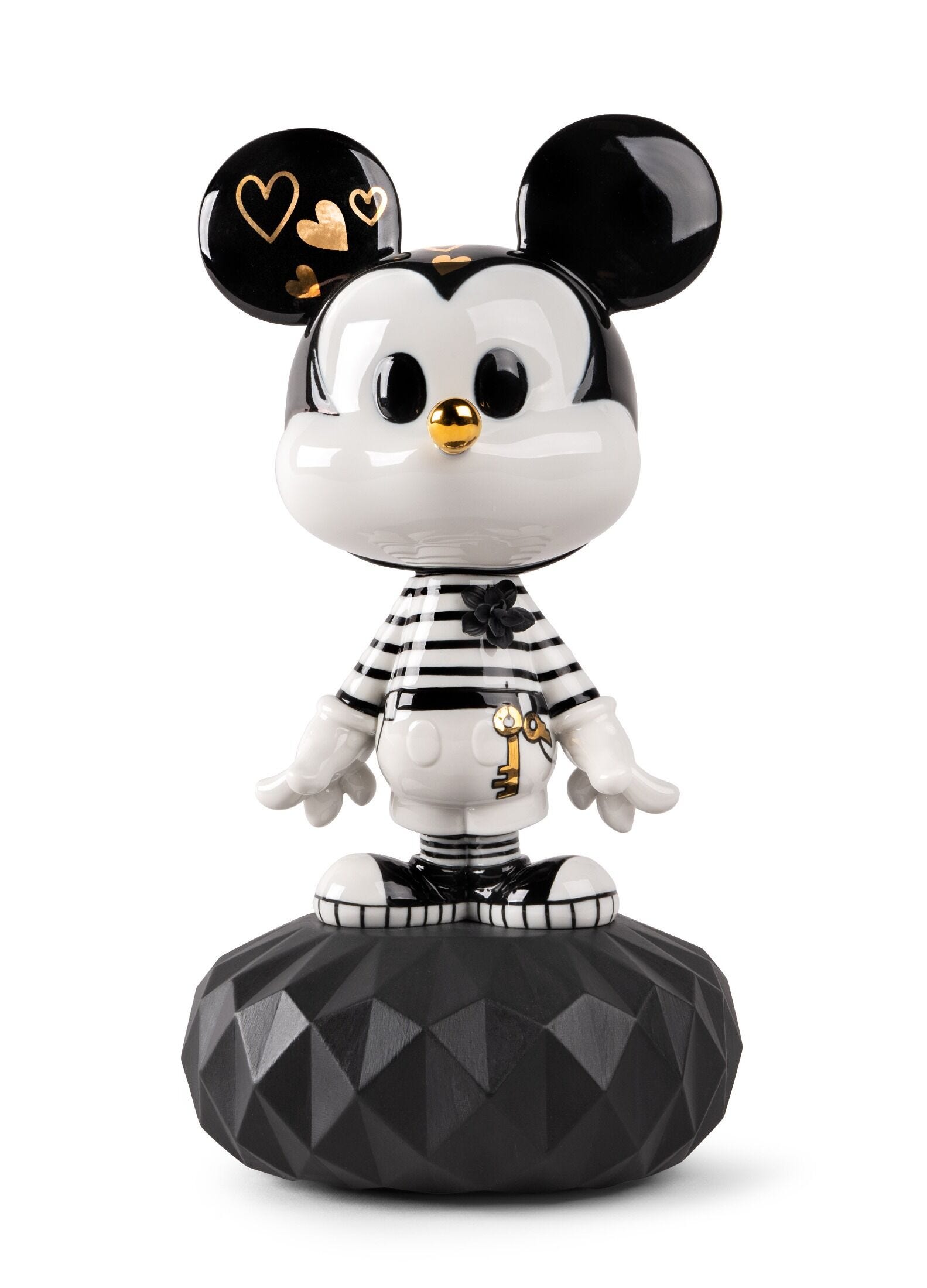リヤドロ　ディズニー　ブラックミッキーマウス ORGANISATION｜MICKEY MOUSE-All Black｜ミッキー｜ディズニー｜LLADRO