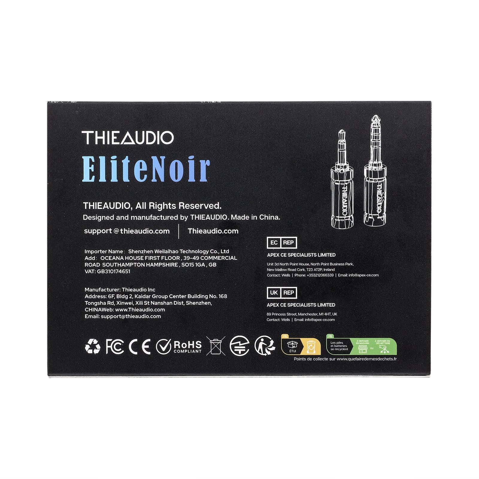 THIEAUDIO EliteNoir | Linear Crystal Oxygen-Free Copper Cable