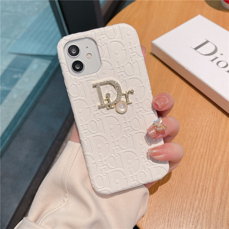 diorロゴ iphone16pro/16/15 レザーケース レディース iphone14 ケース