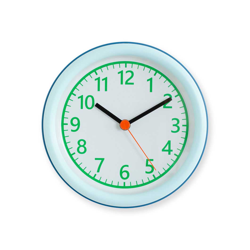 SOWDEN ウォールクロック ホワイト／ブルー(ホワイト/ブルー)：ホーム