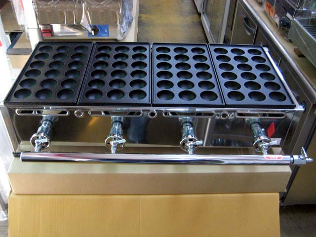AKS 業務用 たこ焼き器 4丁掛 [18穴x4連] : MDS01 【業務用 厨房機器