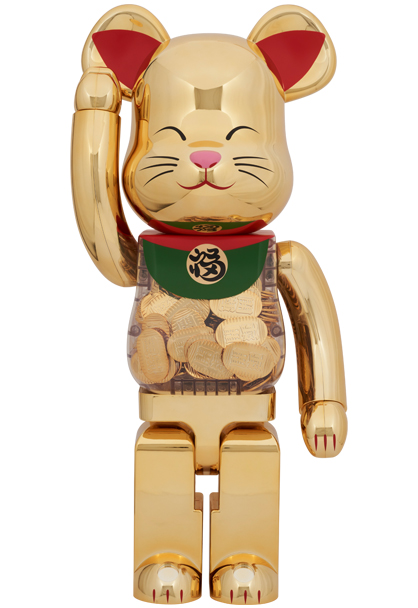 MEDICOM TOY - BE@RBRICK 招き猫 小判 開運 金メッキ 1000％