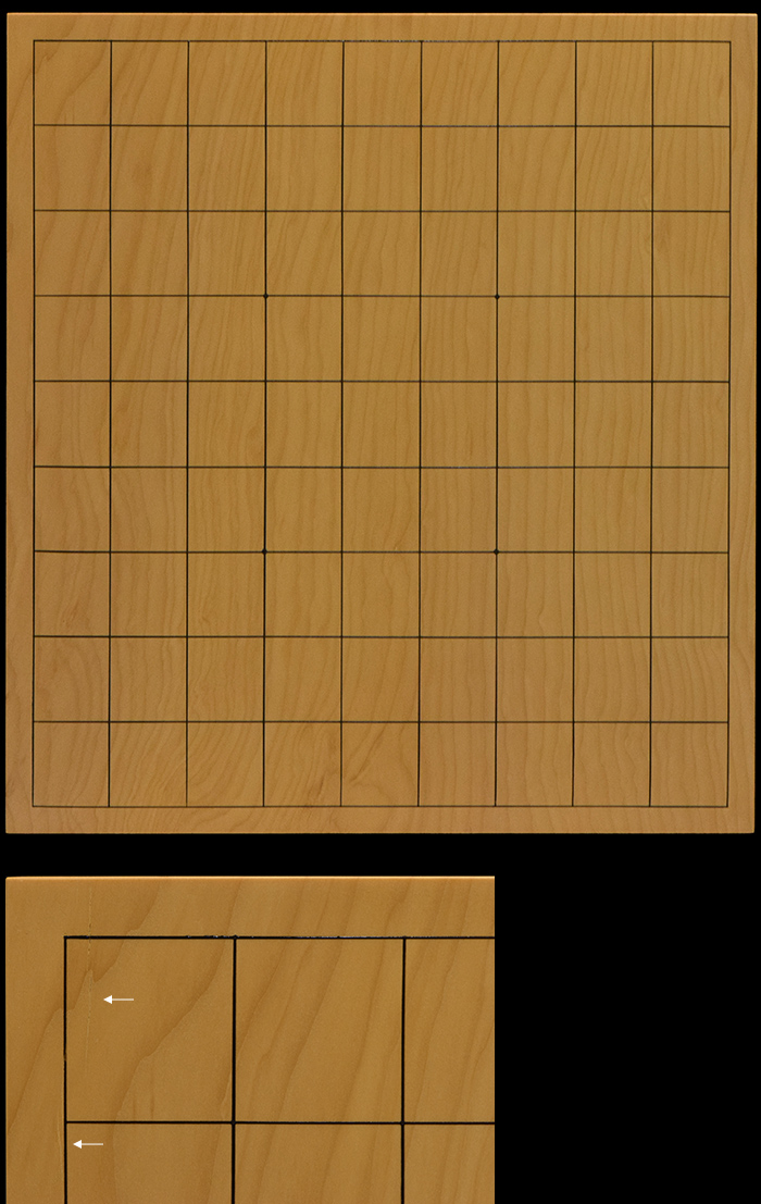 本榧足付将棋盤 4寸1分（木表） sa40047 | 前川榧碁盤店
