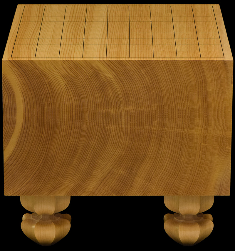 美品】囲碁盤 極厚 高級 へそ付き 厚さ17.6cm 5.8寸 天地柾 柾目 美品