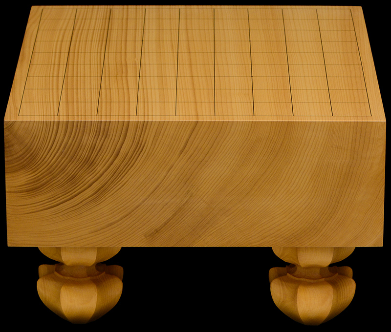 本榧足付将棋盤 3寸9分（天柾） sa30018 | 前川榧碁盤店