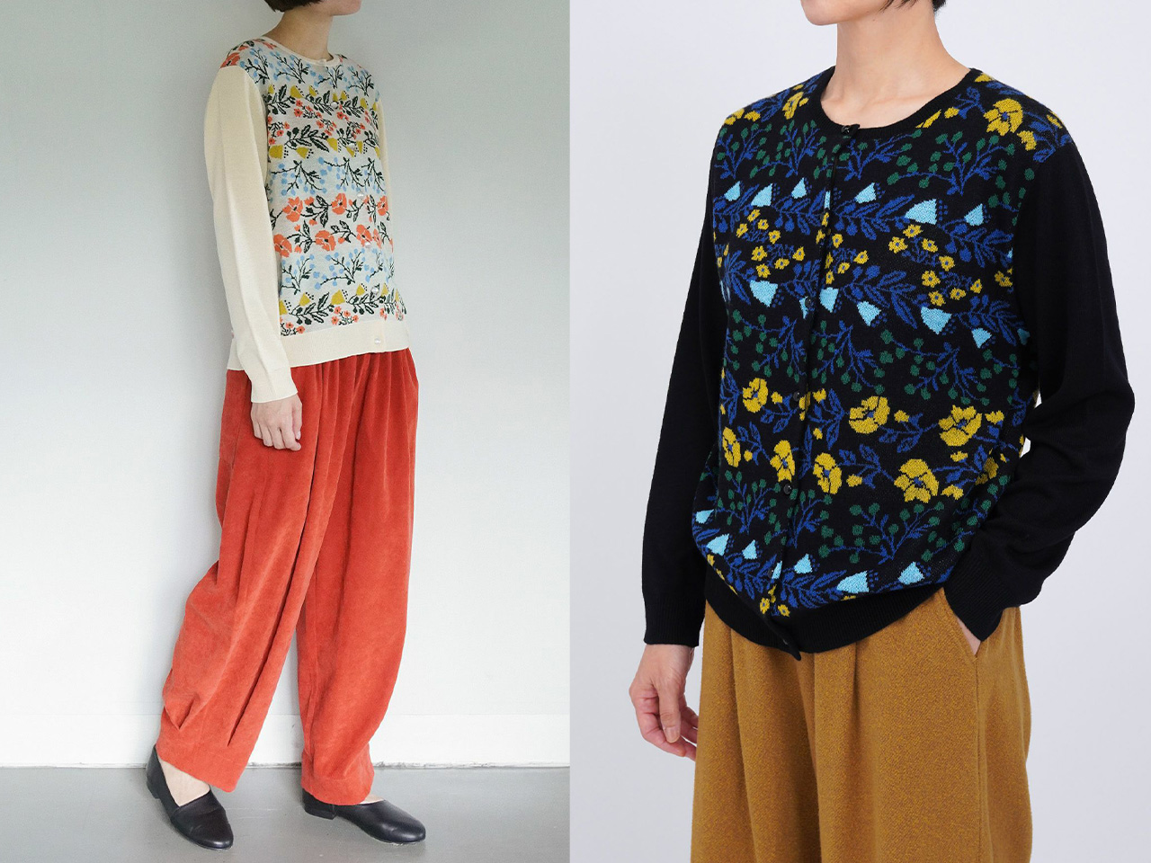 レトロな雰囲気漂う花柄ニット登場！ | marble SUD マーブルシュッド