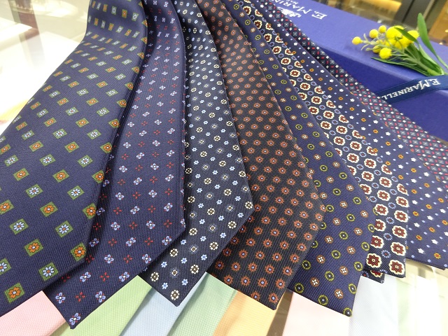TIES】セッテピエゲ仕様のシルクプリント小紋タイが多数入荷しました