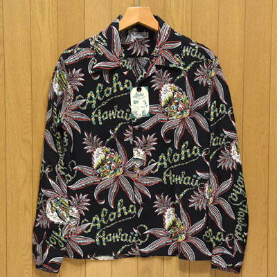 SUNSURF(サンサーフ)レーヨン長袖アロハ『PINEAPPLE PASSION