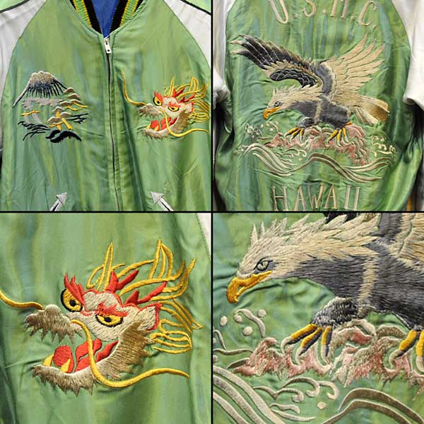 テーラー東洋スカジャン「Hawaii×鷹」サテンスカ/NO200・tt12210-125