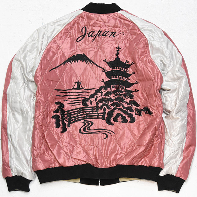 東洋スカジャン【WHITE TIGER×LANDSCAPE】別珍スカ・NO-387/tt14467-119