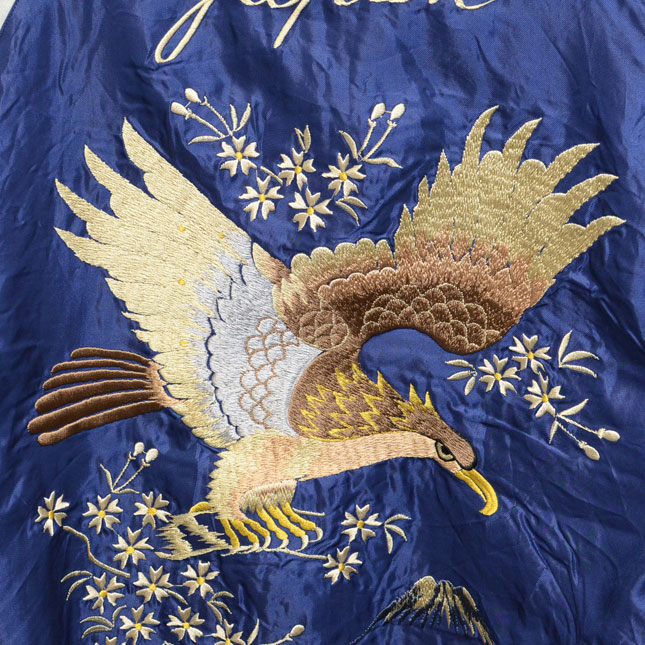 テーラー東洋スカジャン【EAGLE×JAPAN MAP】リバーシブルサテンスカ NO