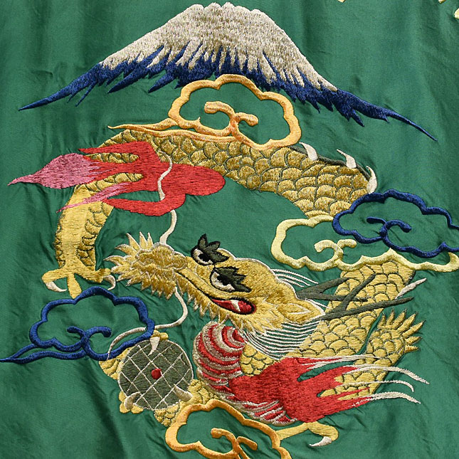 テーラー東洋スカジャン【DRAGON×ROARING TIGER】サテンスカ