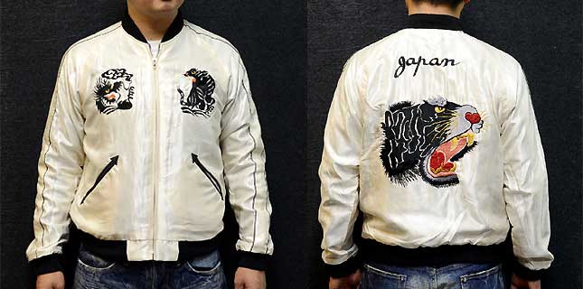 テーラー東洋スカジャン【DRAGON×TIGER FACE】龍虎復刻サテンスカ