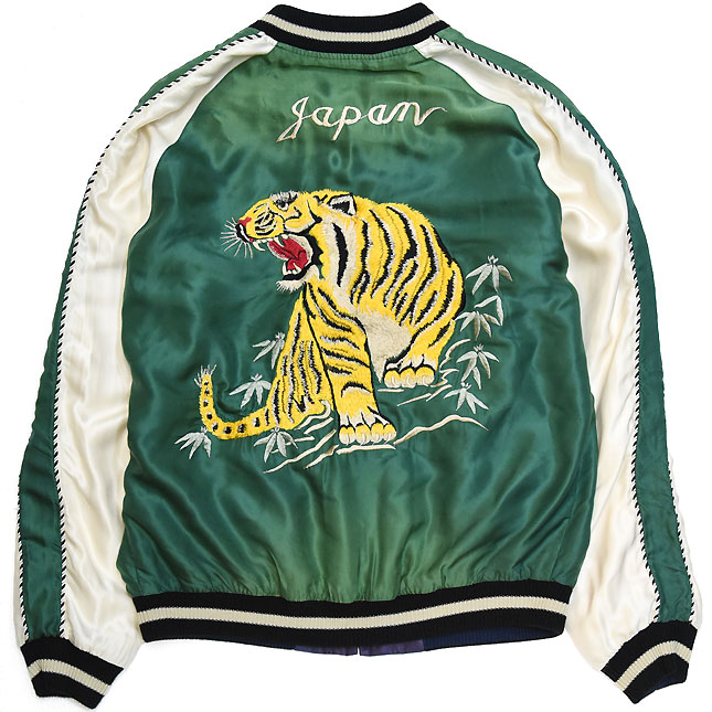 東洋スカジャン「ROARING TIGER×LANDSCAPE」サテンスカ・エージング