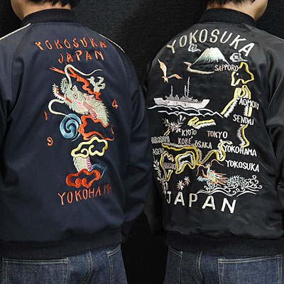 東洋スカジャン・港商SPECIAL EDITION「YOKOSUKA DRAGON×JAPAN MAP