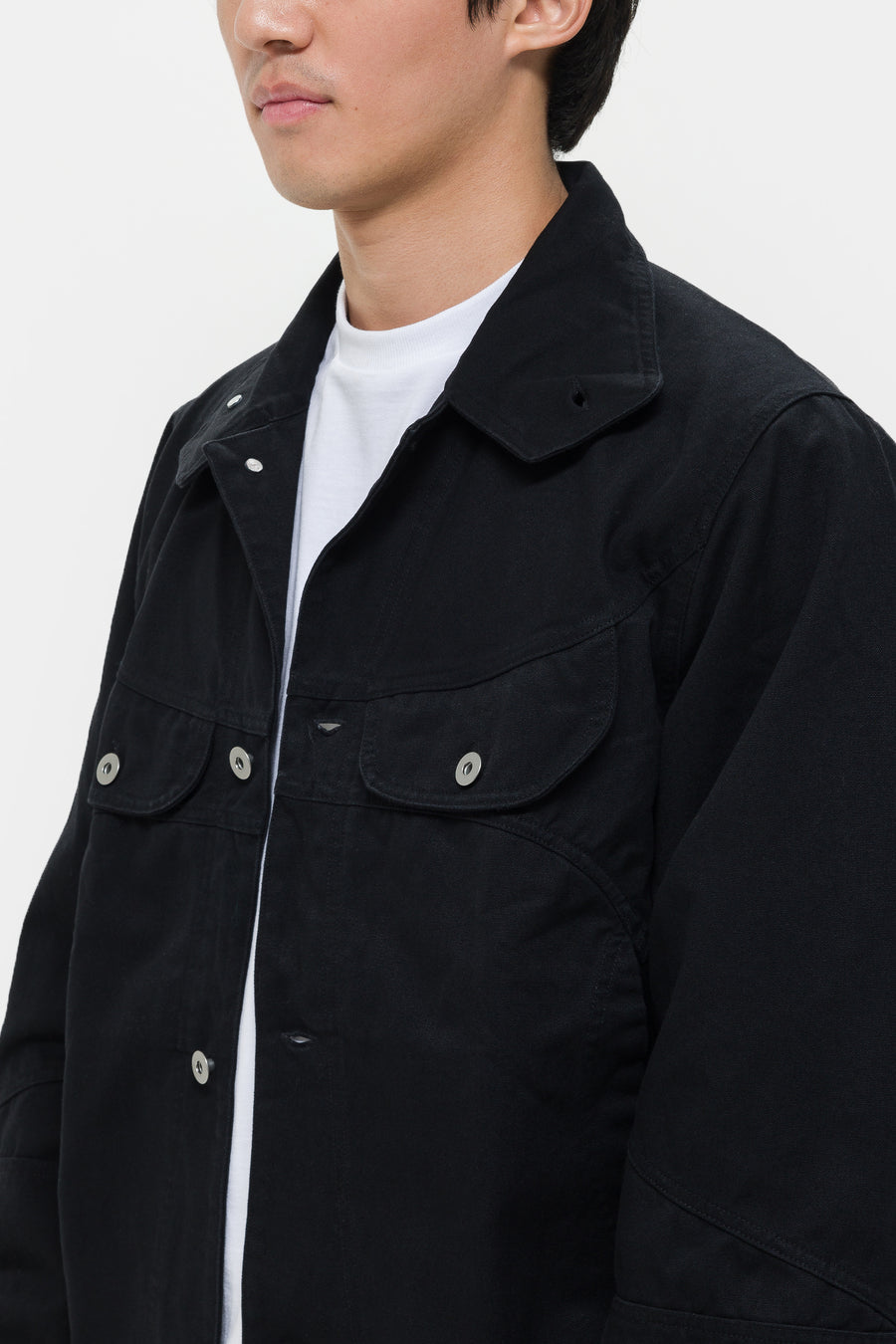 Welder Button Jacket in Black