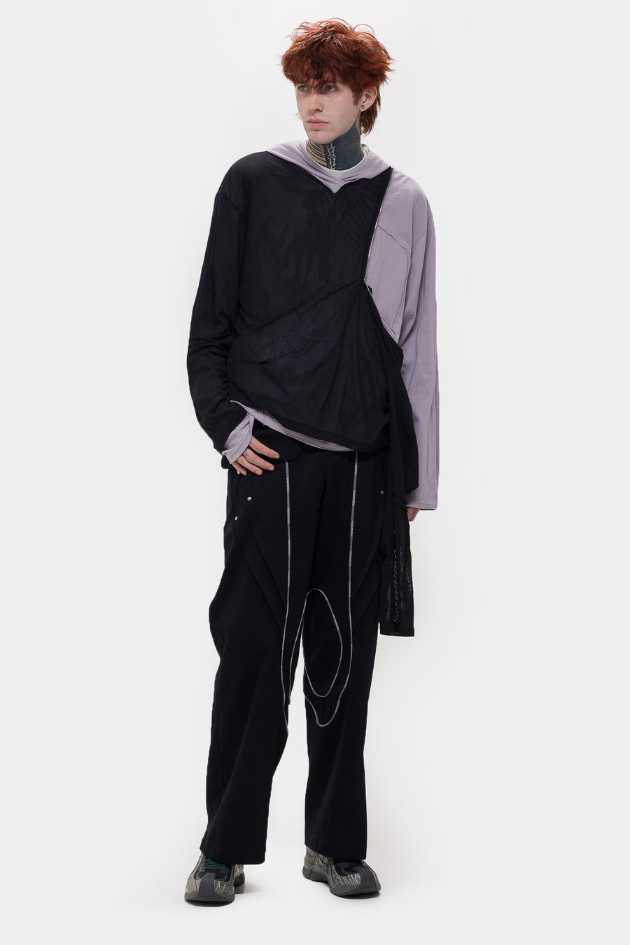 Knox Mesh Hoodie in Black