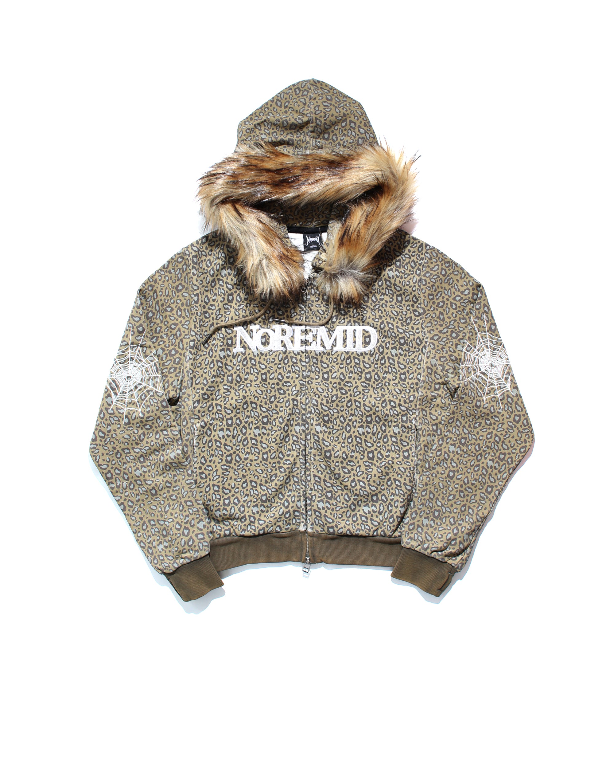 FUR ZIP HOODIE - LEOPARD – NOREMID