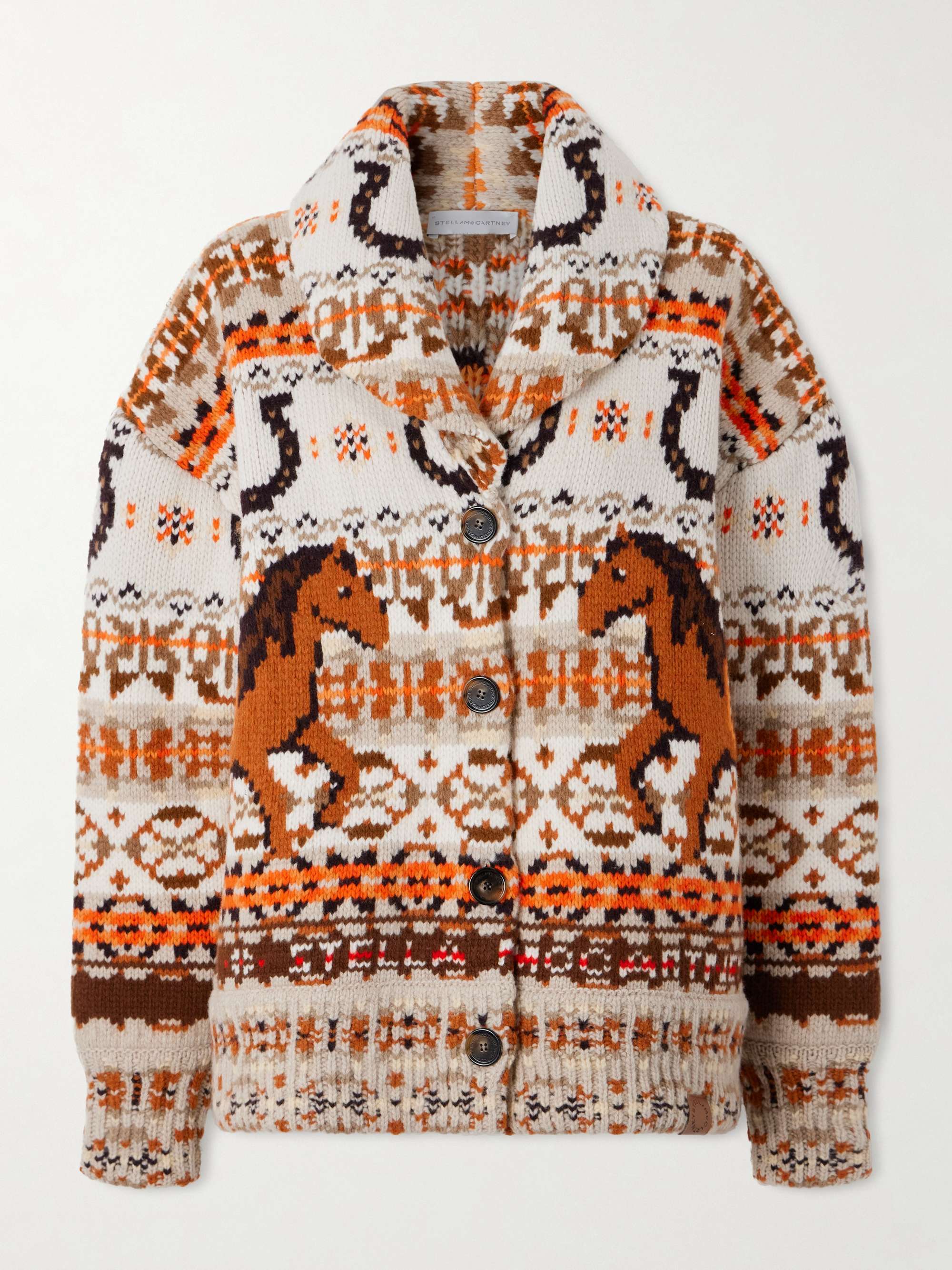 STELLA MCCARTNEY Jacquard-knit wool cardigan | NET-A-PORTER