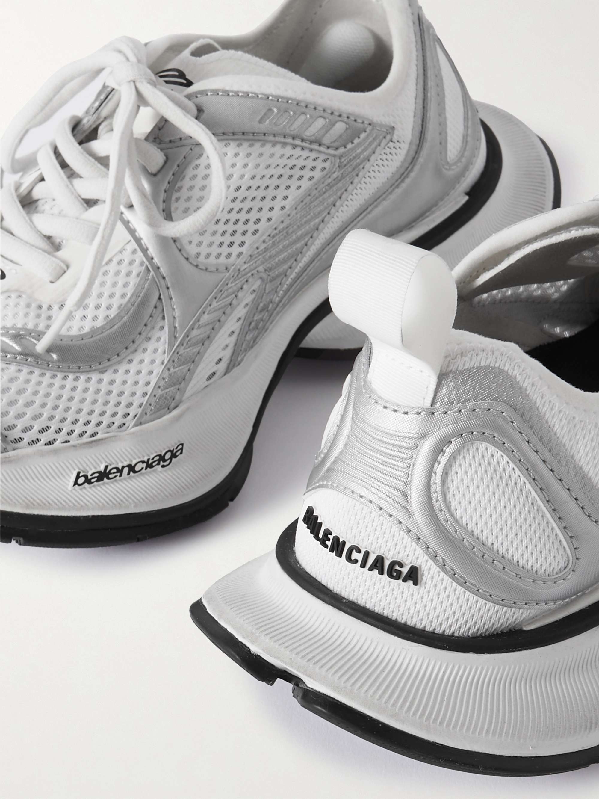 BALENCIAGA Circuit mesh and rubber sneakers | NET-A-PORTER