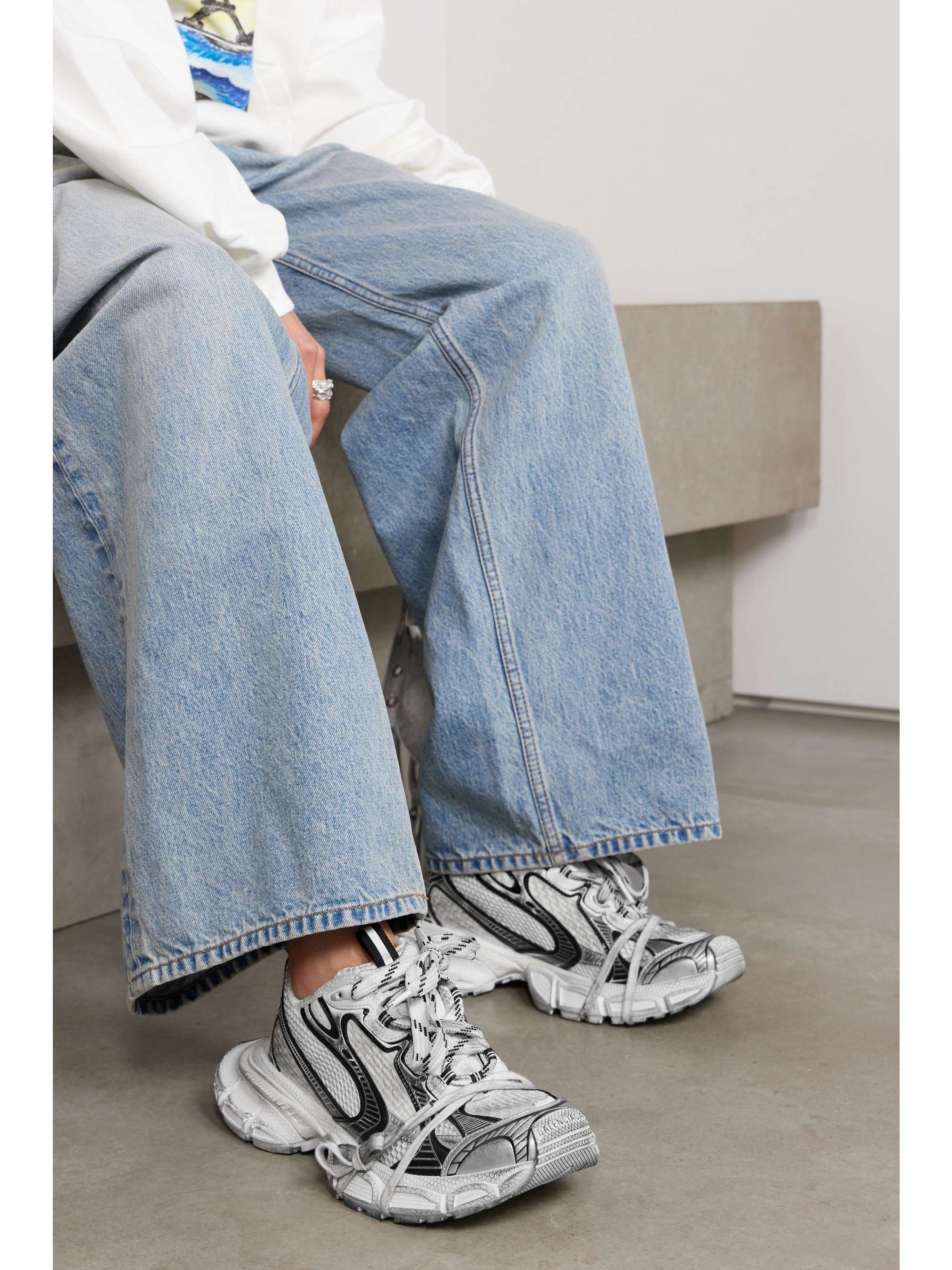 BALENCIAGA 3XL mesh and rubber sneakers | NET-A-PORTER