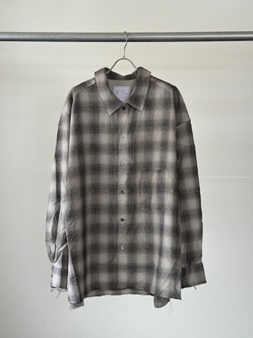 ANCELLM（アンセルム） OMBRECHECK SHIRT（BROWN) s.t.c｜洋服・小物