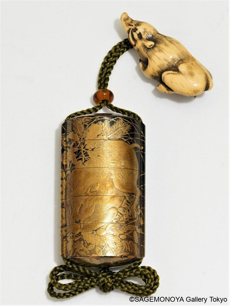 七宝焼 印籠 根付 七宝焼 印籠 根付