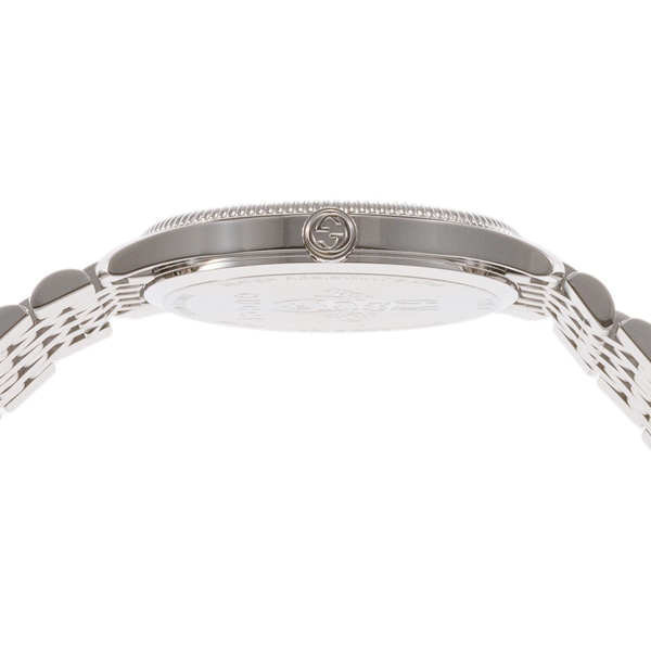 GUCCI 置時計 ブラック/シルバー 201 SWISS MADE クォーツ GUCCI