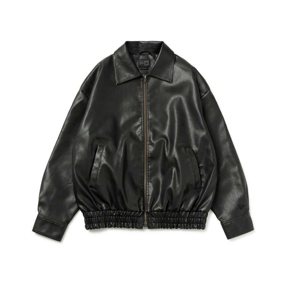 Women's シンセティックレザー ジャケット BLACK LABEL FW25 ブラック